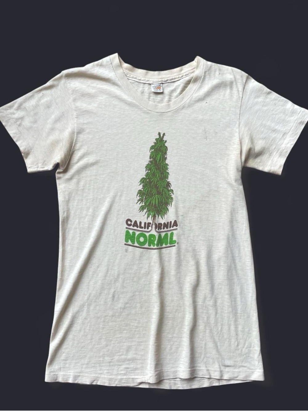 Vintage 70s NORML pot plant tshirt